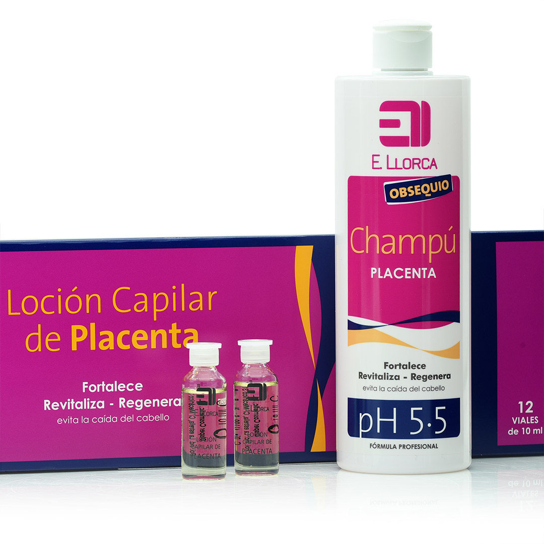 E.Llorca Pack de champú y loción capilar de placenta